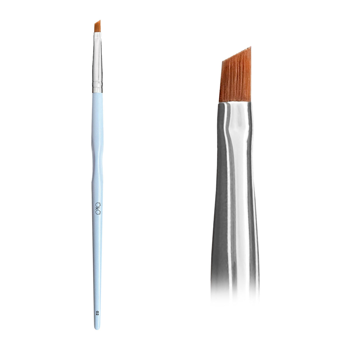 Mini Angled Brush OKO 2, Blue - The Perma